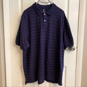 Harbor Bay Navy Polo with Pink Stripes